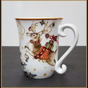 NEW RARE Williams Sonoma Twas the Night Before Christmas Reindeer Mug 14 OZ